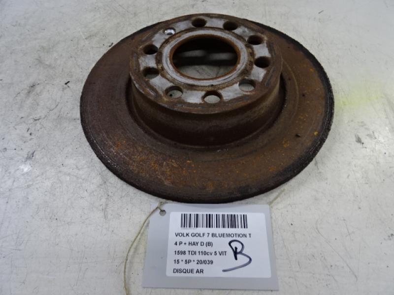 REAR BRAKE DISC Vw GOLF VII 11/12 - 17