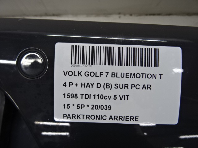 PARKTRONIC ARRIERE Vw GOLF VII 11/12 - 17