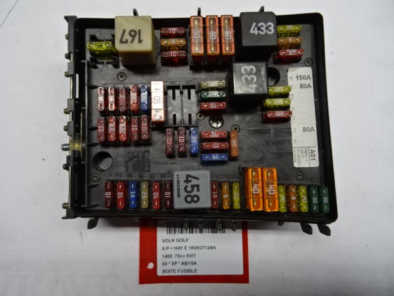 BOITE A FUSIBLES Vw GOLF V 11/03 - 08