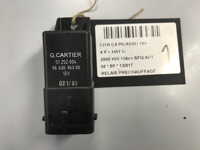 RELAIS DE PRECHAUFFAGE Citroen C4 PICASSO 02/07 - 13