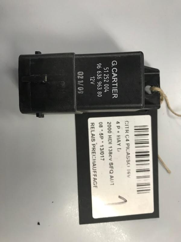 RELAIS DE PRECHAUFFAGE Citroen C4 PICASSO 02/07 - 13