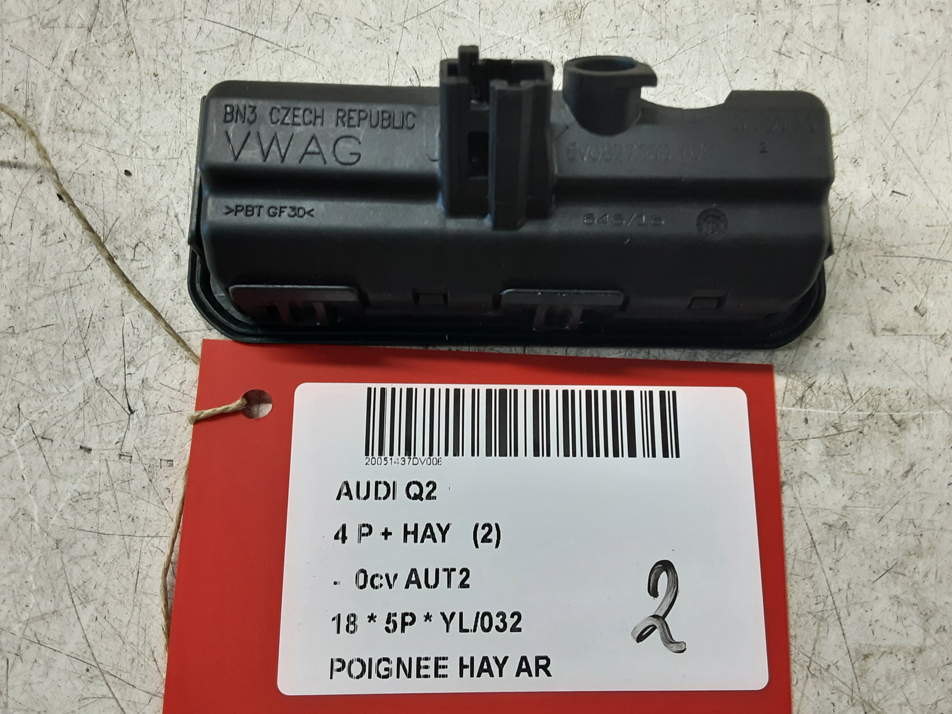 DEURGREEP ACHTERKLEP Audi Q2 11/16+
