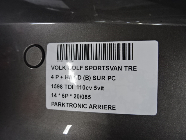 PARKEERSENSOREN ACHTER Vw GOLF SPORTSVAN 5/14 - 10/17
