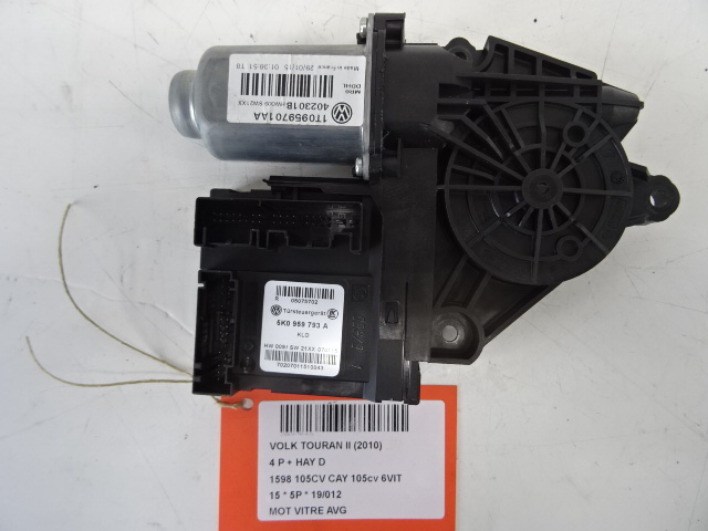 MOTOR RUITMECHANISME VOOR LINKS Vw TOURAN 08/10 - 15