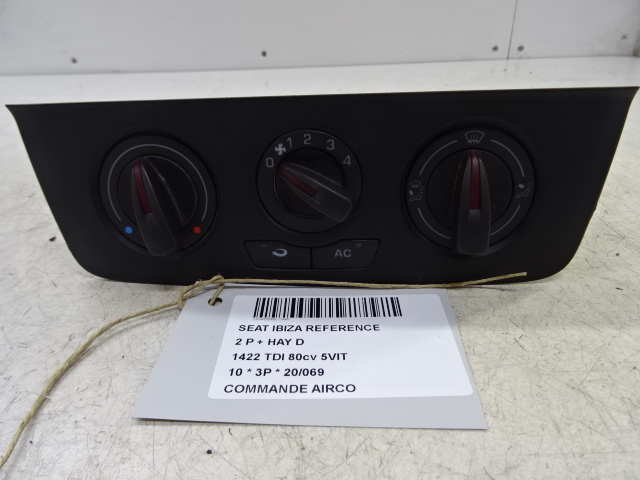 COMMANDE D'AIRCO Seat IBIZA MK4 (6J) 08 - 12