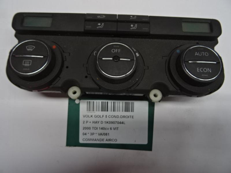 COMMANDE D'AIRCO Vw GOLF V 11/03 - 08