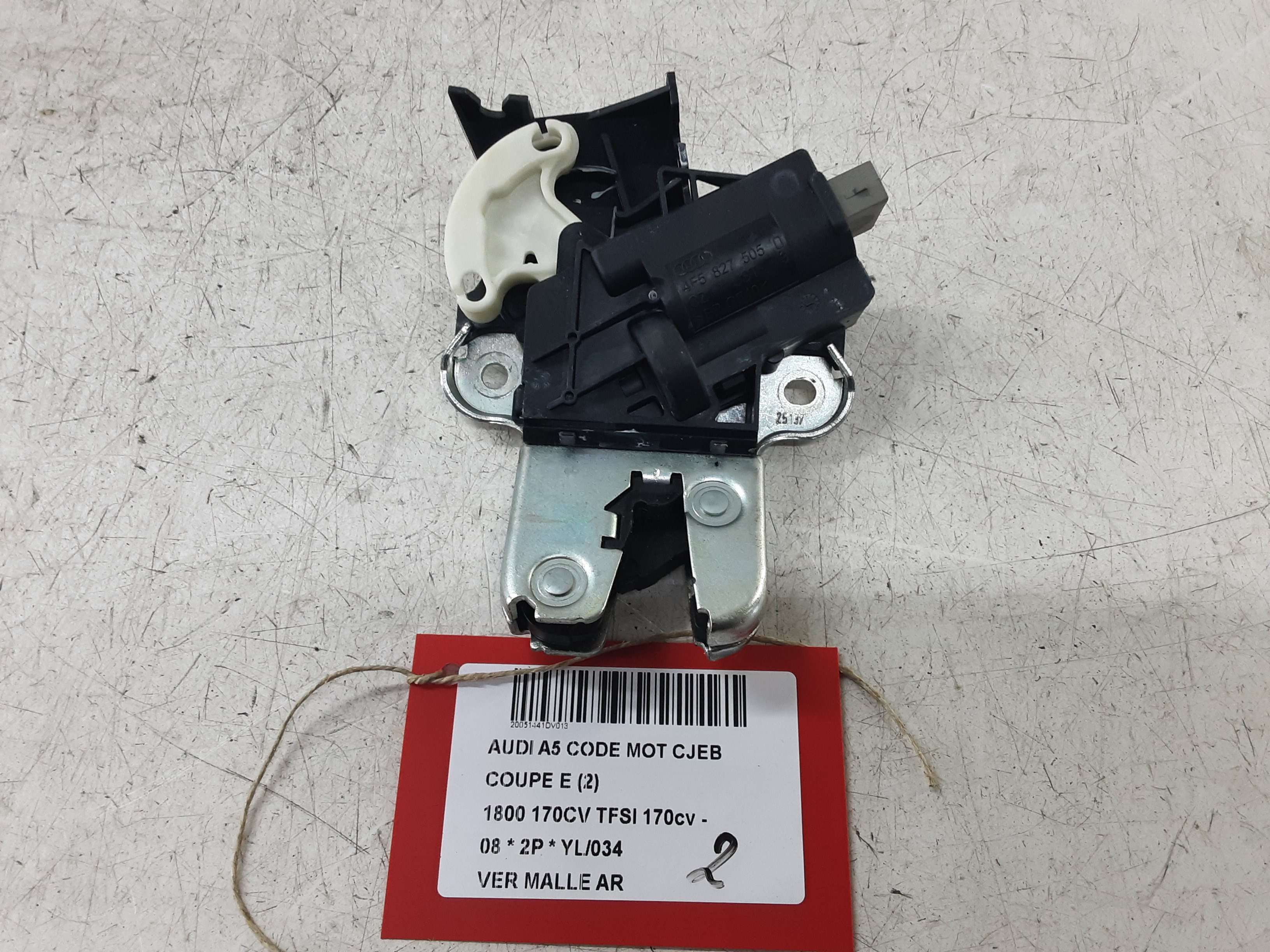VERROUILLAGE DE MALLE ARRIERE Audi A5 COUPE (3PORTES) 06/2007 - 2011
