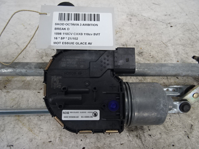 MOTEUR D&#039;ESSUIE-GLACE AVANT Skoda OCTAVIA (5E) 11/12 - 3/17