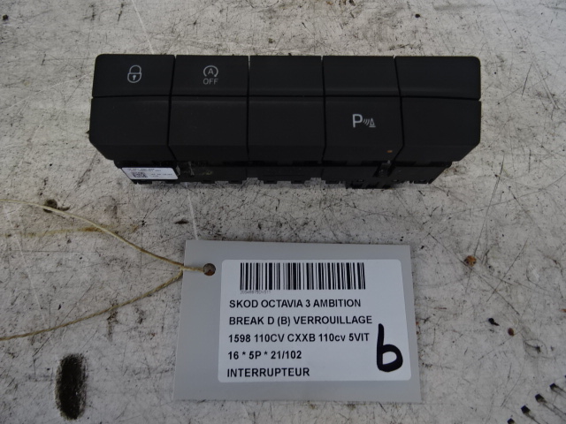 SCHAKELAAR Skoda OCTAVIA (5E) 11/12 - 3/17