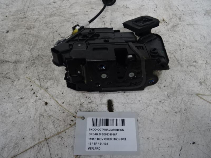 VERGRENDELING ACHTER RECHTS Skoda OCTAVIA (5E) 11/12 - 3/17