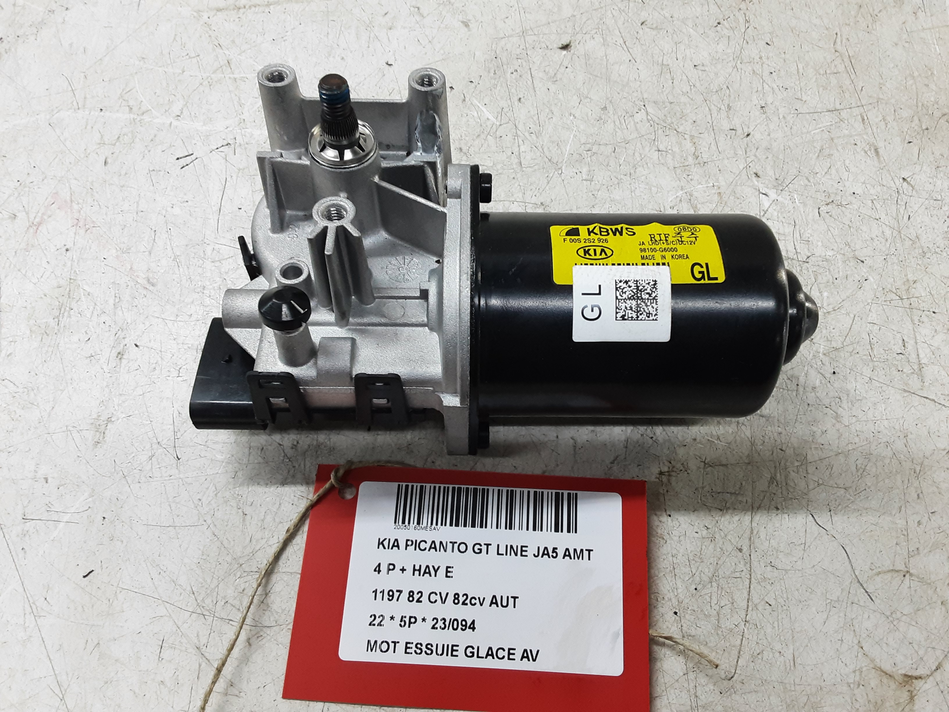 MOTOR RUITENWISSERS VOOR Kia PICANTO 04/17+