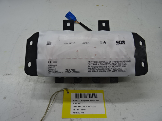 AIRBAG PASSAGIER Citroen C3 11/09 - 16