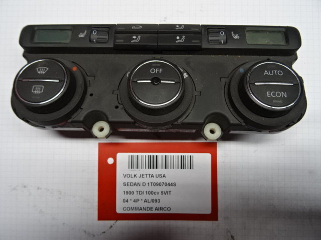 COMMANDE D&#039;AIRCO Vw JETTA 99 - 04 (4°GEN)