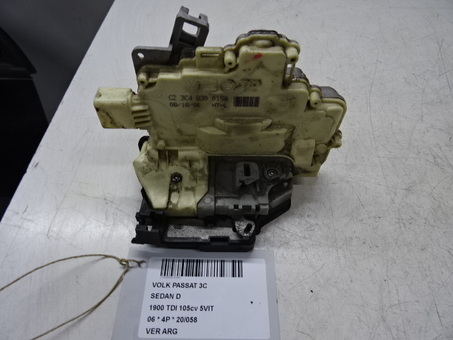 VERROUILLAGE DE PORTE ARRIERE GAUCHE Vw PASSAT 02/05 - 11/10