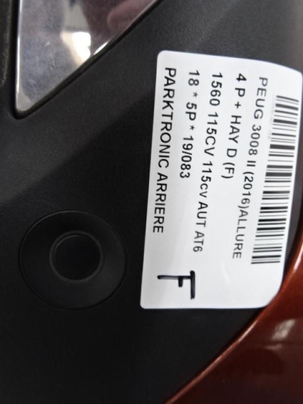 PARKEERSENSOREN ACHTER Peugeot 3008 (2) 10/16 - 10/20