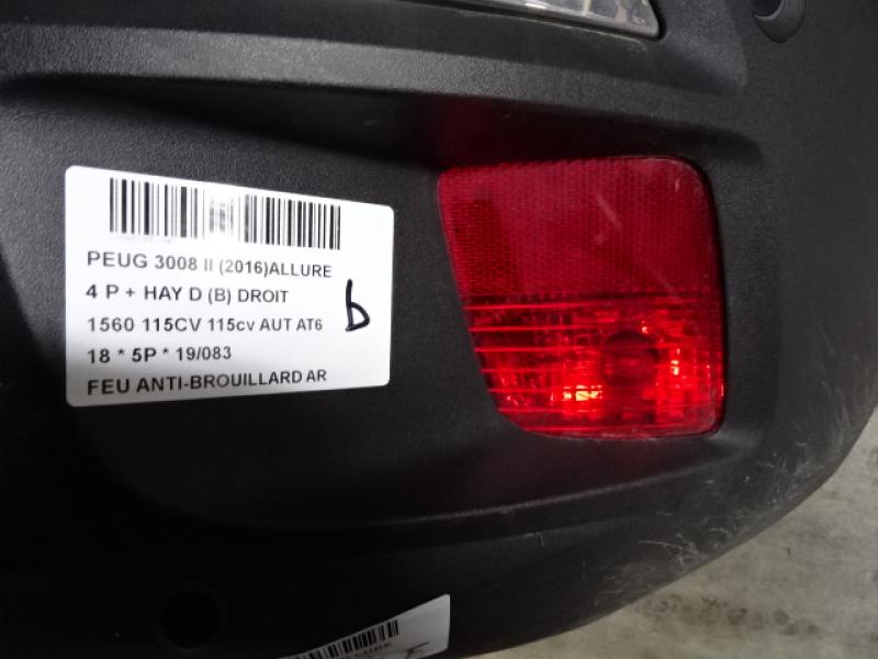 NEBELSCHLUSSLEUCHTE Peugeot 3008 (2) 10/16 - 10/20