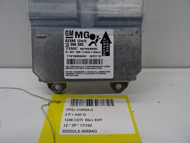 AIRBAG MODULE Opel CORSA D 01/11 - 15