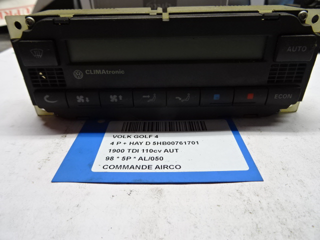 COMMANDE D&#039;AIRCO Vw GOLF IV 11/97 - 03