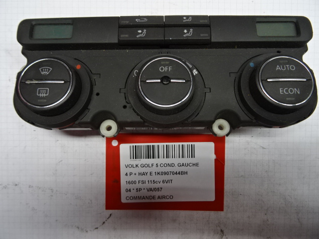 BEDIENINGSPANEEL AIRCO Vw GOLF V 11/03 - 08