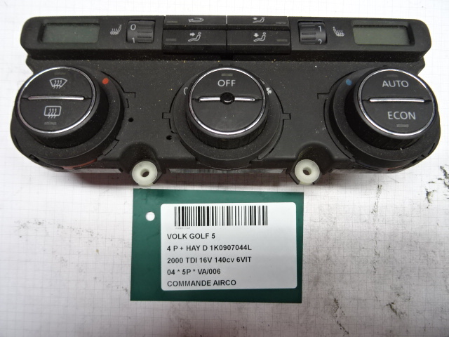BEDIENINGSPANEEL AIRCO Vw GOLF V 11/03 - 08