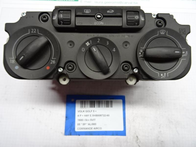 KLIMA SCHALTER Vw GOLF V 11/03 - 08