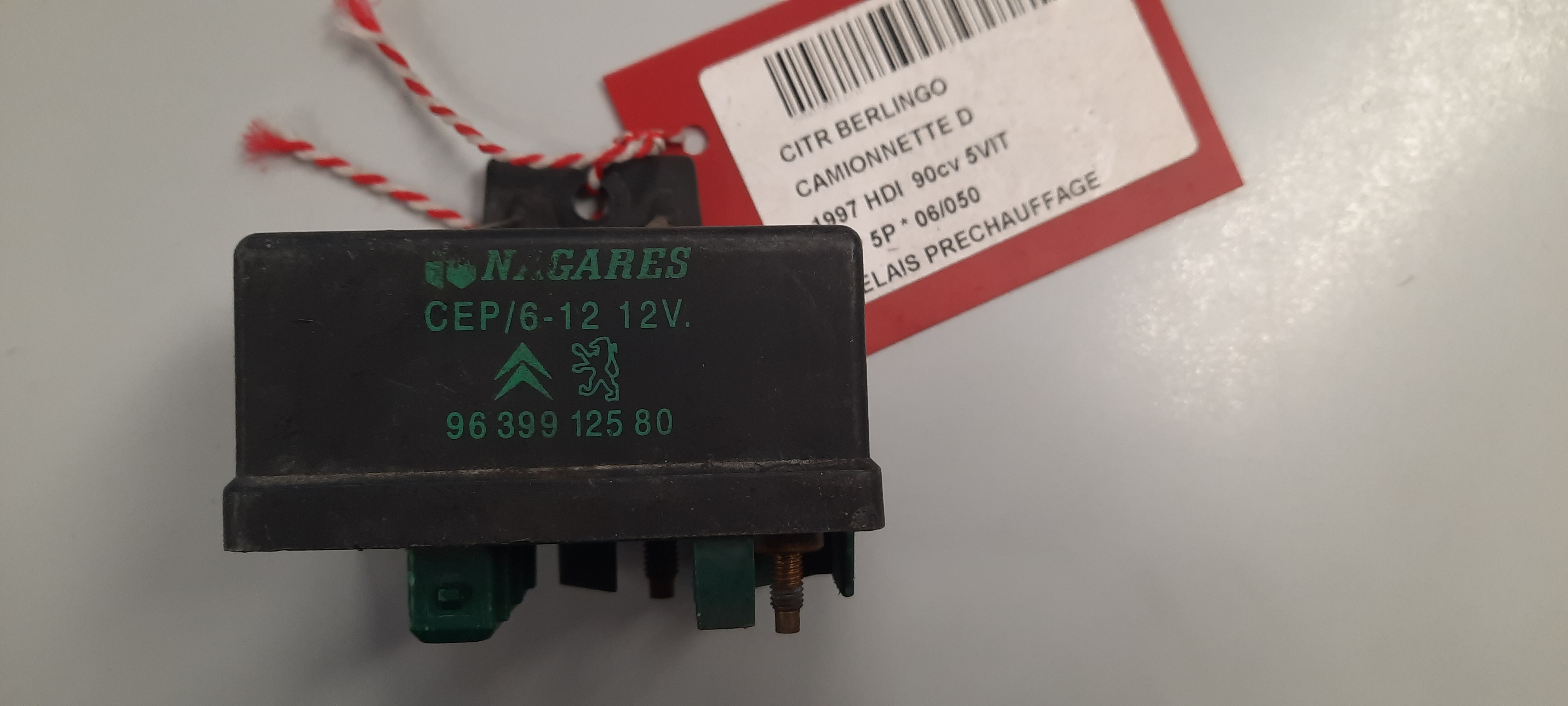RELAIS DE PRECHAUFFAGE Citroen BERLINGO 96 - 09