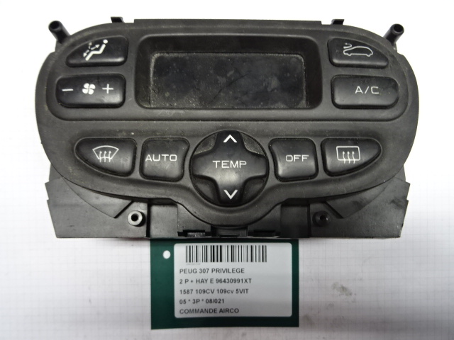 BEDIENINGSPANEEL AIRCO Peugeot 307 8/00 - 6/05