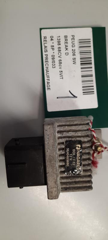 VOORGLOEI RELAIS Peugeot 206 - 2/09