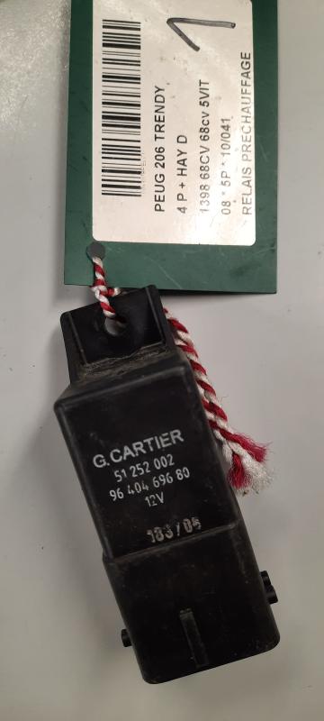 VOORGLOEI RELAIS Peugeot 206 - 2/09