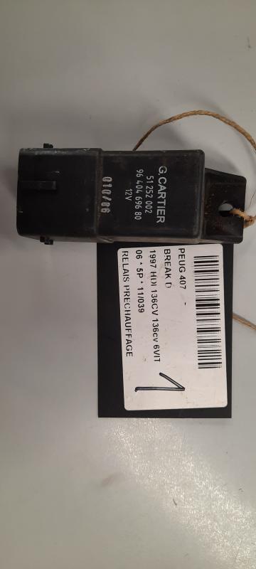 VOORGLOEI RELAIS Peugeot 407 5/2004+