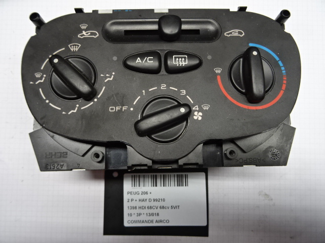 BEDIENINGSPANEEL AIRCO Peugeot 206+ 09+