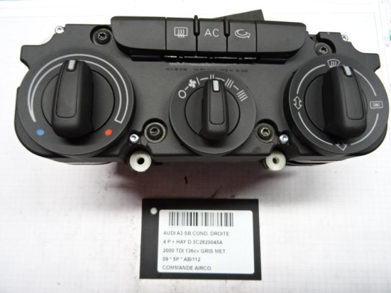 COMMANDE D'AIRCO Audi A3 8/08 - 12