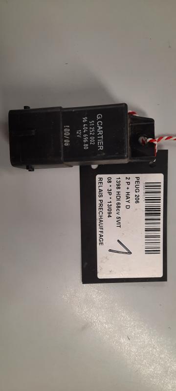 VOORGLOEI RELAIS Peugeot 206 - 2/09