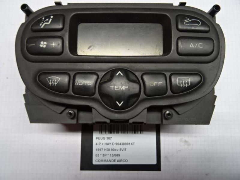 AIRCO SWITCH Peugeot 307 8/00 - 6/05