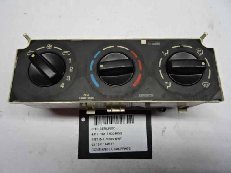 HEATER SWITCH Citroen BERLINGO 96 - 09