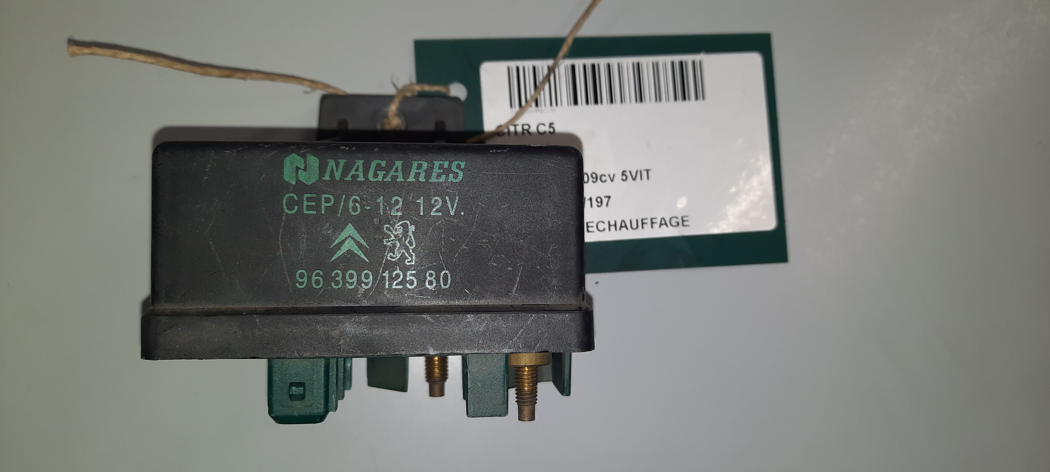 GLOEIRELAIS Citroen C5 - 10/04