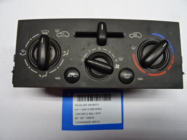 BEDIENINGSPANEEL AIRCO Peugeot 207 2/06 &gt; 15