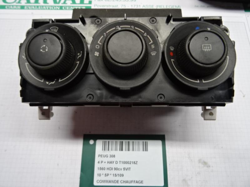 BEDIENINGSPANEER VERWARMING Peugeot 308 (1) 9/07 - 14