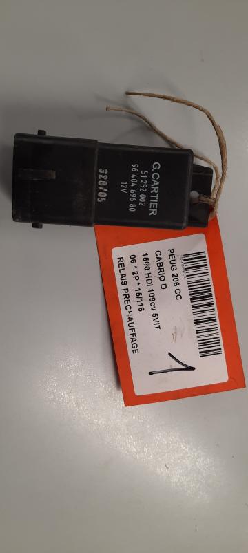 VOORGLOEI RELAIS Peugeot 206 - 2/09