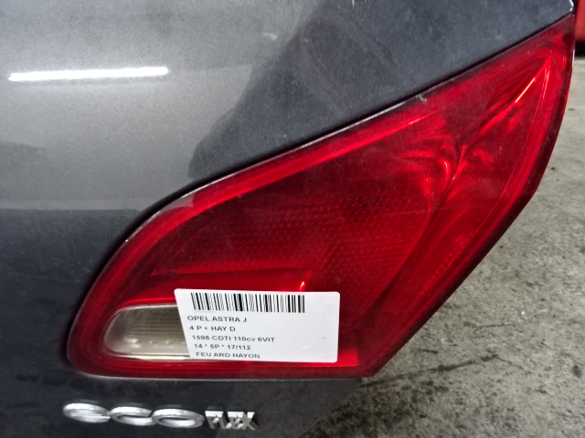 LICHT ACHTERKLEP RECHTS Opel ASTRA J 10 - 15 5P/D