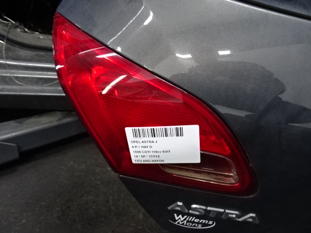 LICHT ACHTERKLEP LINKS Opel ASTRA J 10 - 15 5P/D