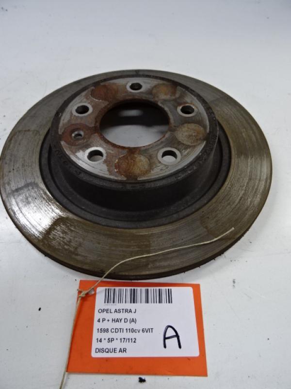 REAR BRAKE DISC Opel ASTRA J 10 - 15 5P/D