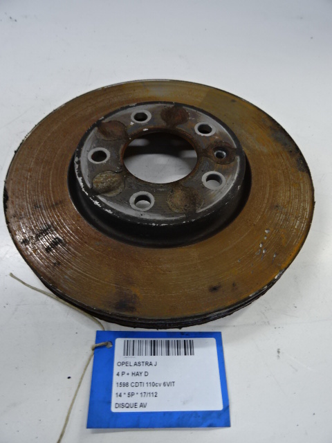 REMSCHIJF VOOR Opel ASTRA J 10 - 15 5P/D