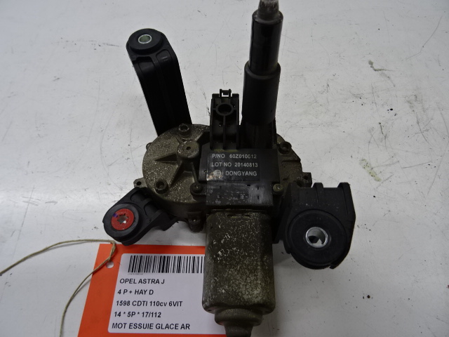 MOTEUR D&#039;ESSUIE-GLACE ARRIERE Opel ASTRA J 10 - 15 5P/D
