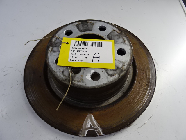 DISQUE ARRIERE Bmw 1 F20/F21 3/15 - 19