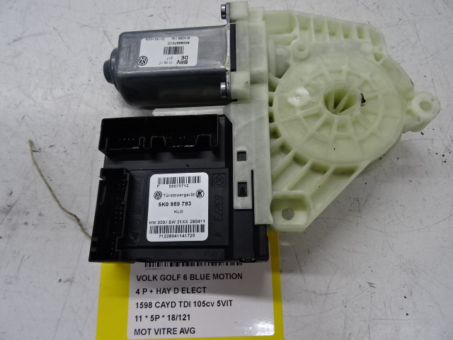 MOTOR RUITMECHANISME VOOR LINKS Vw GOLF VI 11/08 - 13