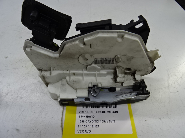 VERROUILLAGE DE PORTE AVANT DROITE Vw GOLF VI 11/08 - 13