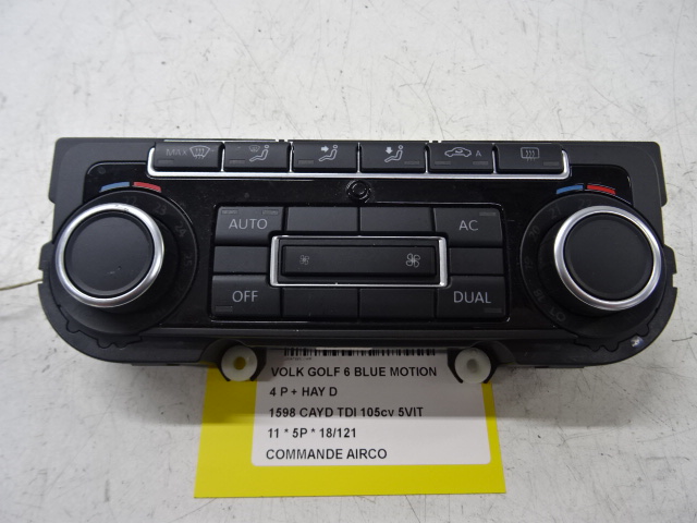 COMMANDE D&#039;AIRCO Vw GOLF VI 11/08 - 13