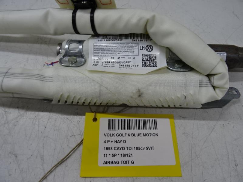 AIRBAG DE TOIT COTE GAUCHE Vw GOLF VI 11/08 - 13