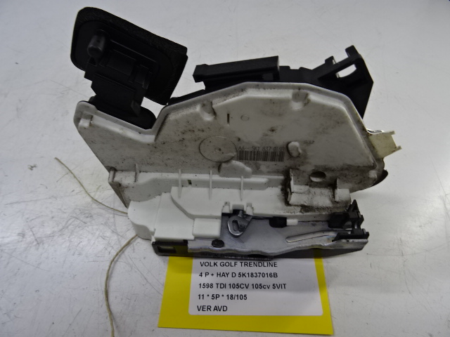 VERROUILLAGE DE PORTE AVANT DROITE Vw GOLF VI 11/08 - 13